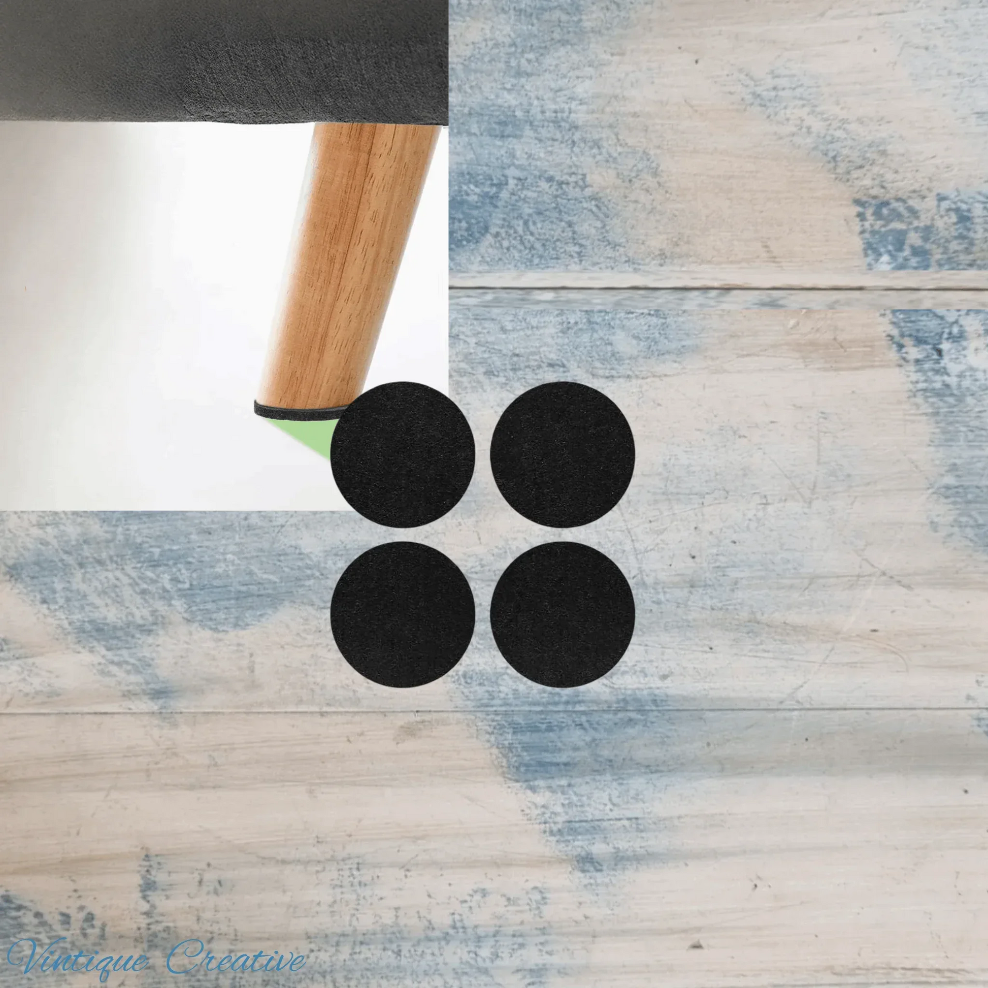Self-Adhesive Felt Furniture pads-19mm (pkt 20) protect your floors - Vintique Concepts