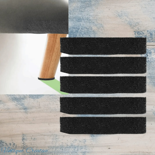 Self-Adhesive Felt Furniture pad Strips-63x25mm (pkt 5) protect your floors - Vintique Concepts
