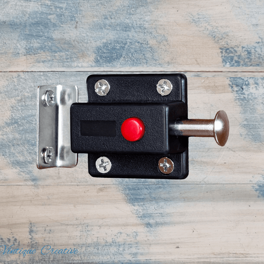 "Slide and lock" window and door closure black