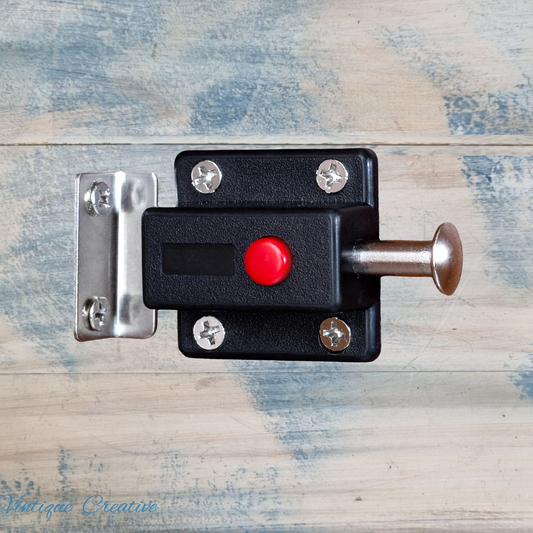 "Slide and lock" window and door closure black