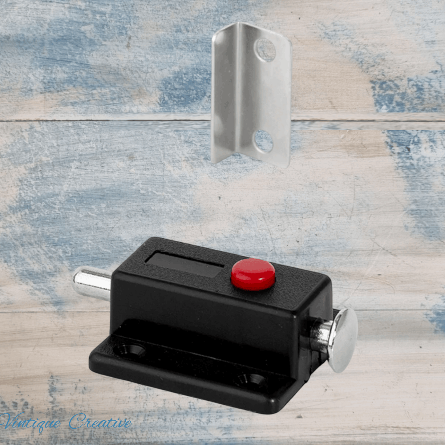 "Slide and lock" window and door closure black