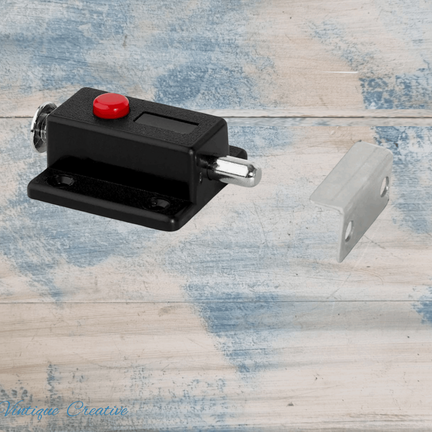 "Slide and lock" window and door closure black