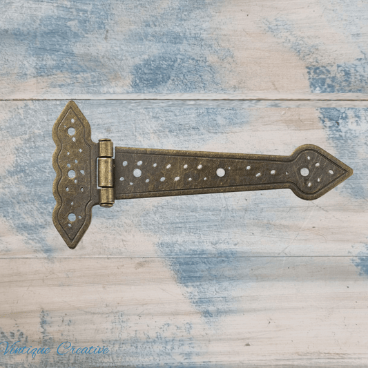 Normandy Ornamental Bronze decorative T-hinge 147mm for Doors (Each)