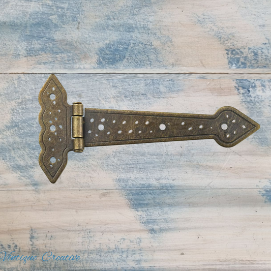 Normandy Ornamental Bronze decorative T-hinge 147mm for Doors (Each)