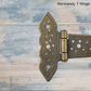 Normandy Ornamental Bronze decorative T-hinge 147mm for Doors (Each)