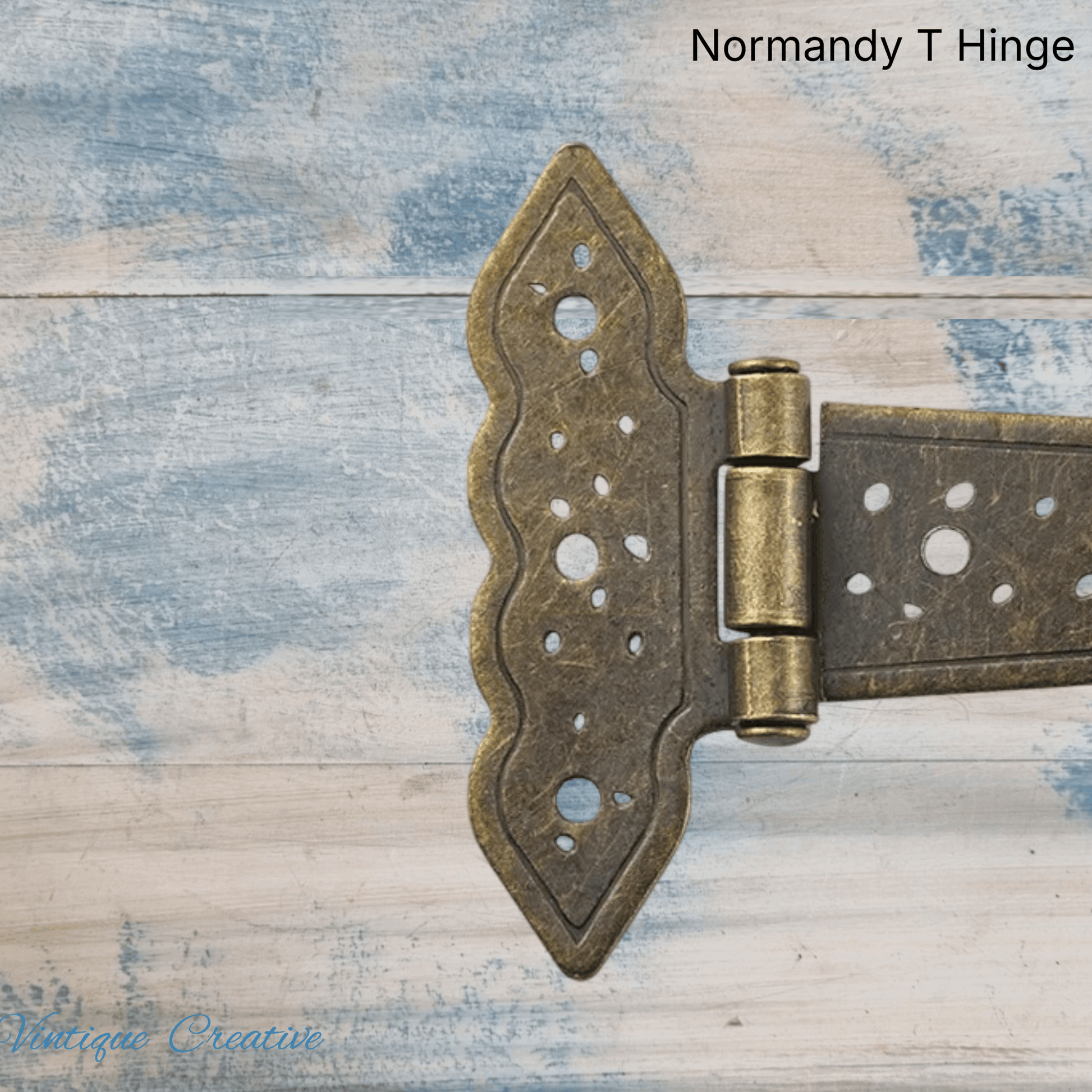 Normandy Ornamental Bronze decorative T-hinge 147mm for Doors (Each)