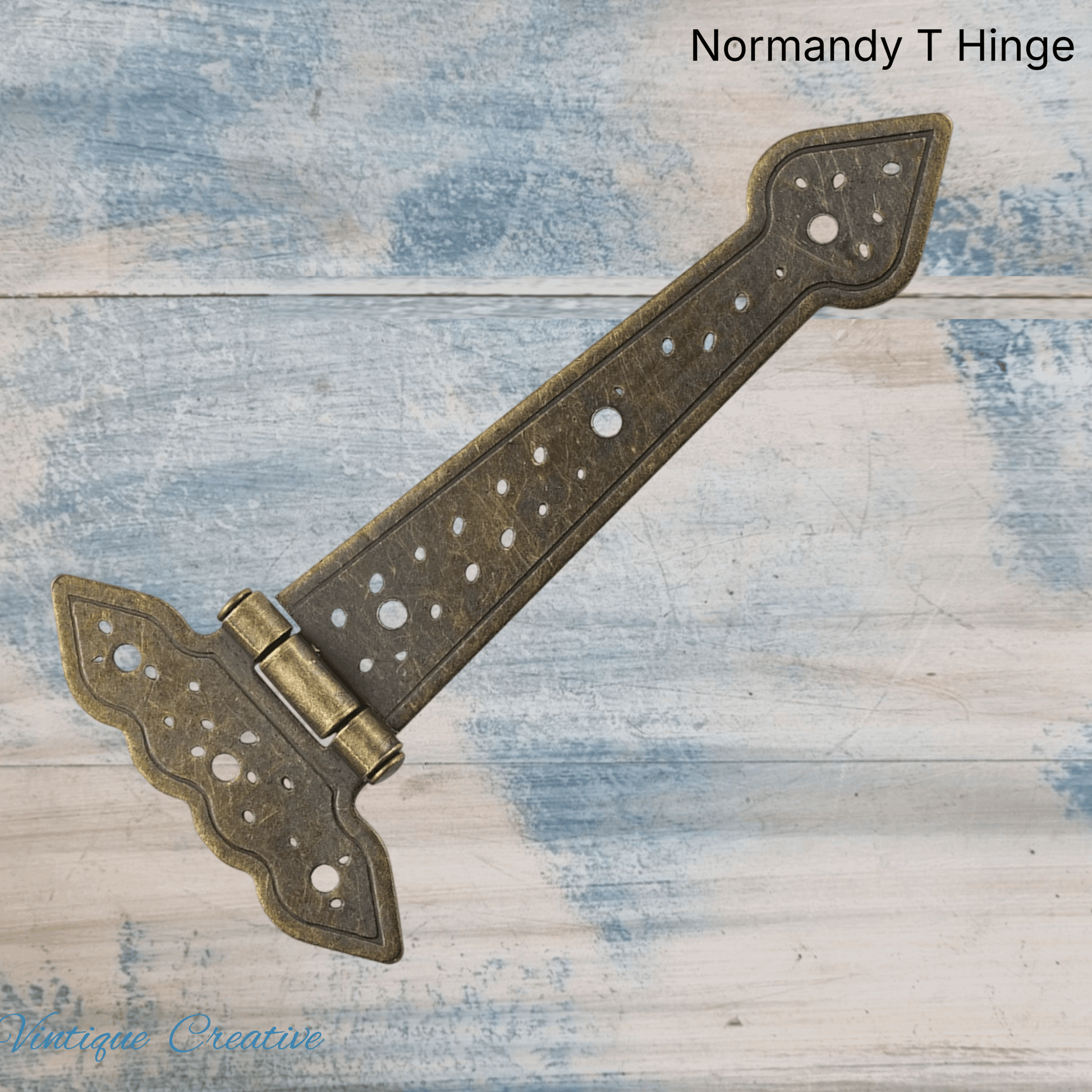 Normandy Ornamental Bronze decorative T-hinge 147mm for Doors (Each)