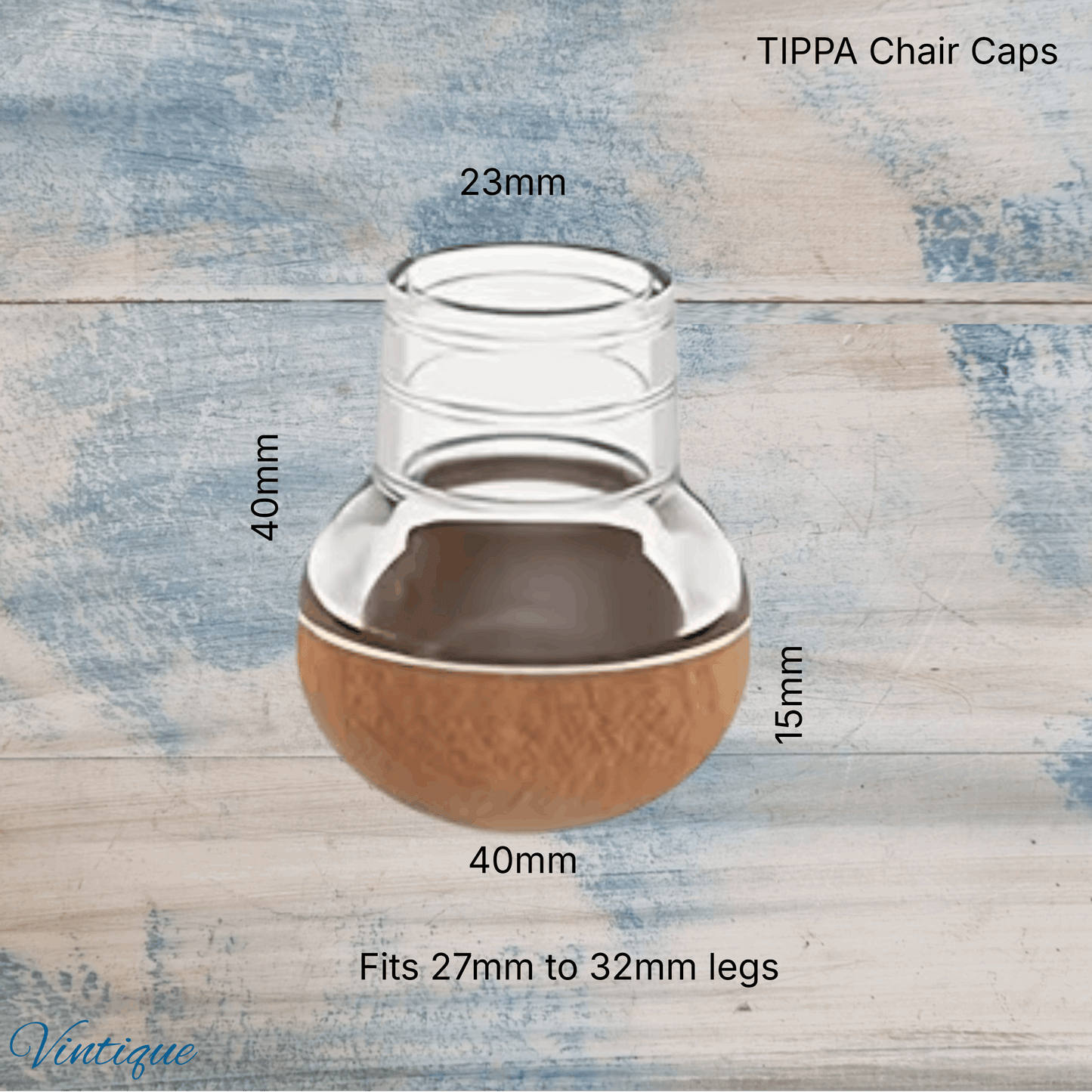 TIPPA- Round Silicone Angle Chair Leg Caps-27mm-32mm dia – Protect Floors from scratches (Copy)
