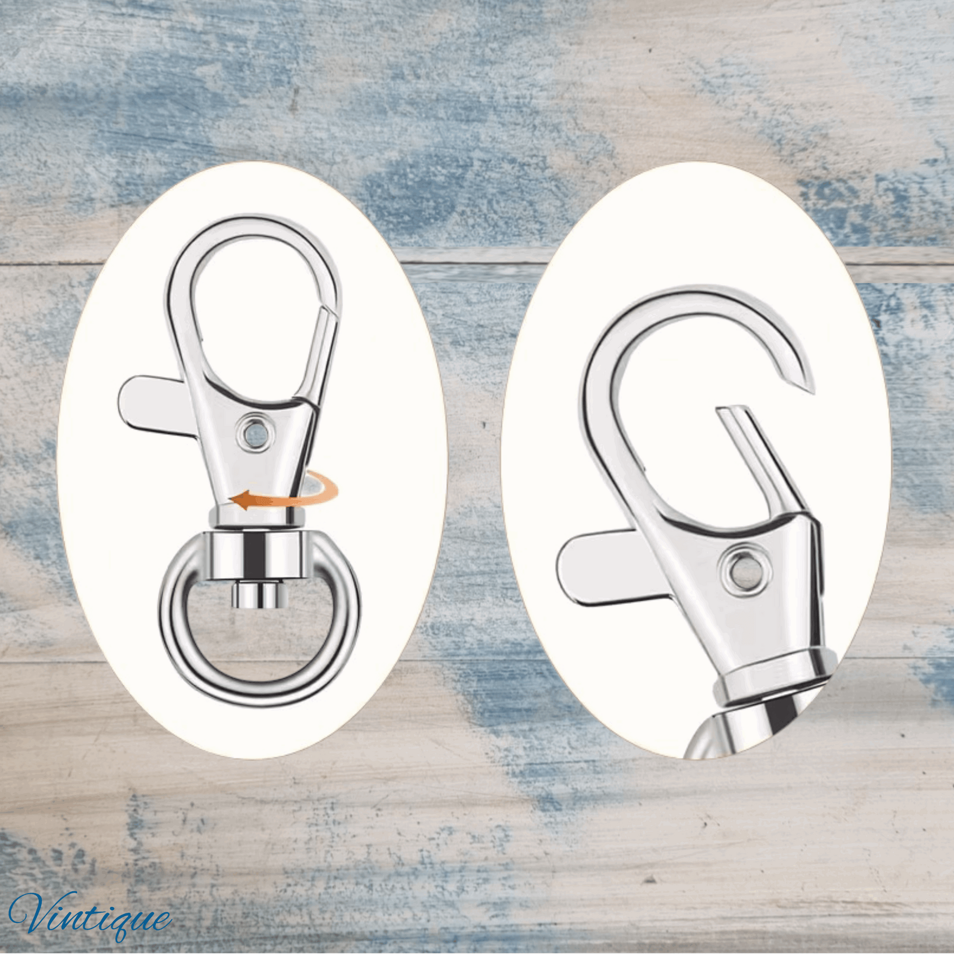 Lobster Claw Split Ring Snap hook 30mm long (Pkt 5)