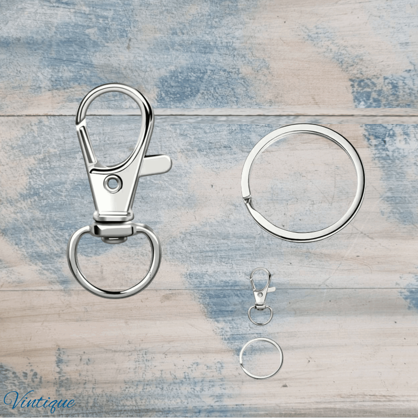 Lobster Claw Split Ring Snap hook 30mm long (Pkt 5)