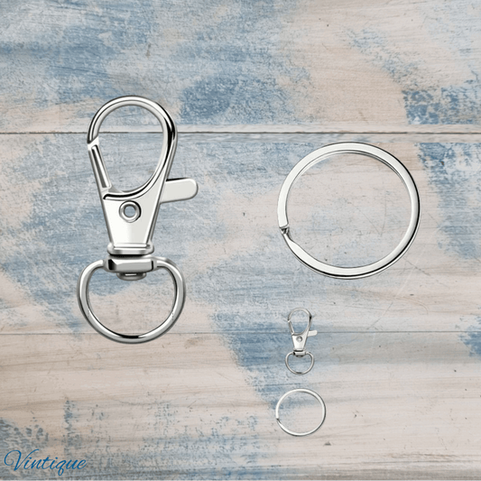 Lobster Claw Split Ring Snap hook 30mm long (Pkt 5)