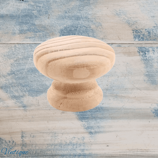 Jumbo Round cabinet Knob 40mm dia-Pine-Unfinished
