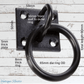 Heavy Duty gate pull / Fastening Anchor Rin 65mm ring Black