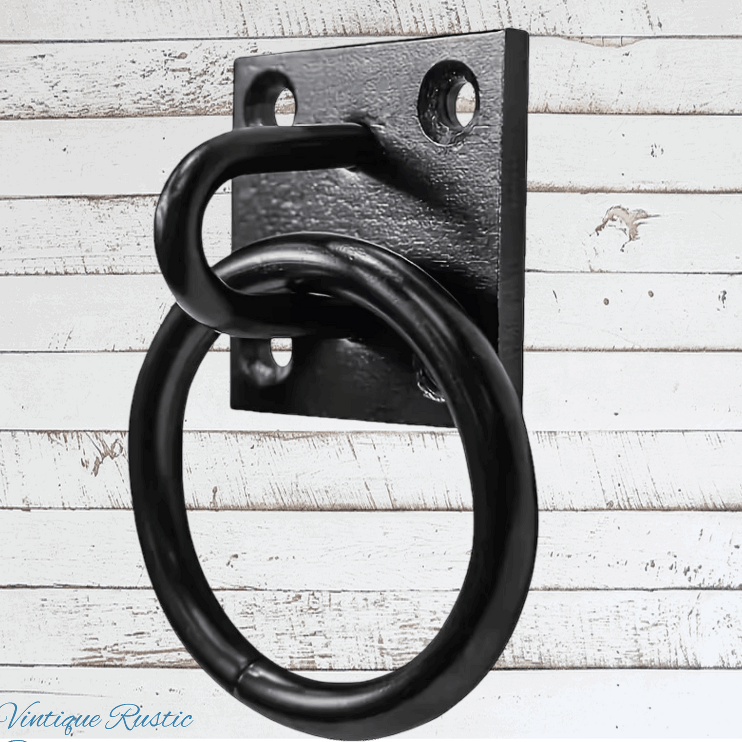 Heavy Duty gate pull / Fastening Anchor Rin 65mm ring Black