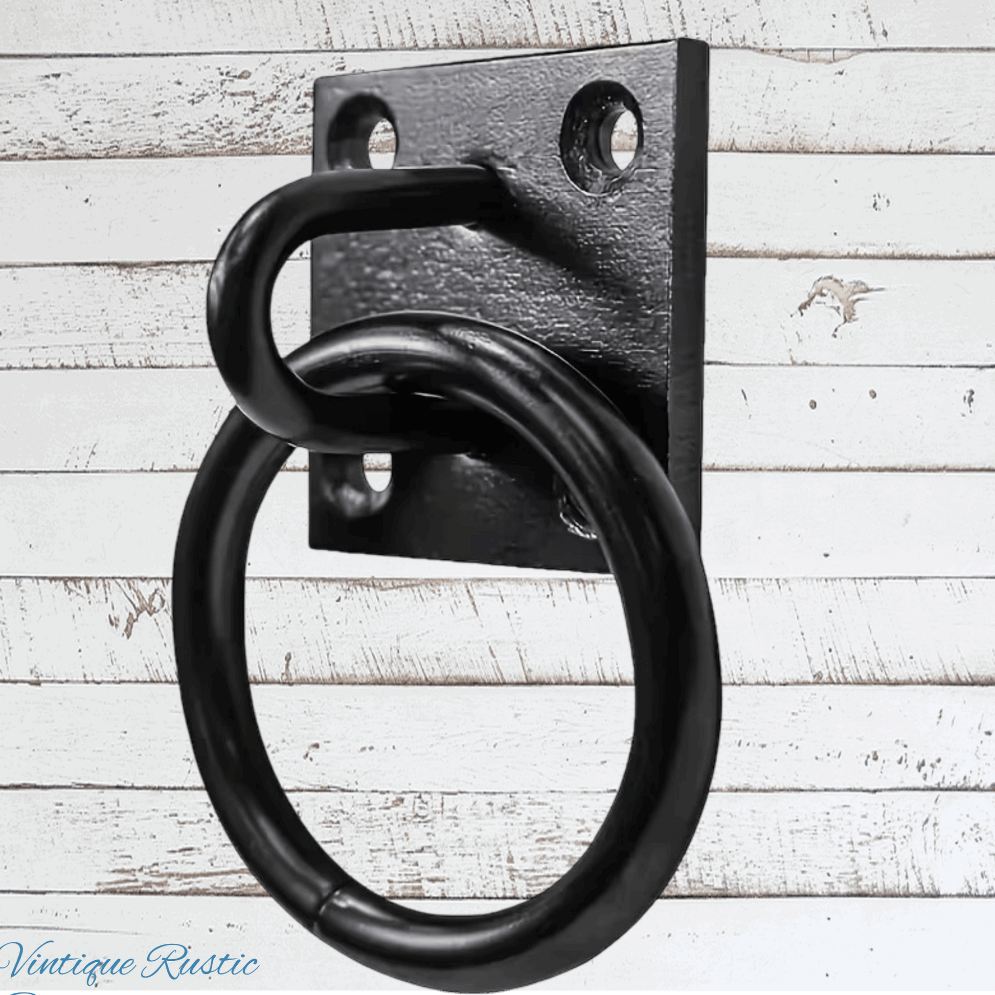 Heavy Duty gate pull / Fastening Anchor Rin 65mm ring Black