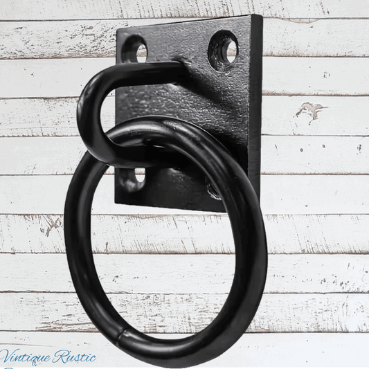 Heavy Duty gate pull / Fastening Anchor Rin 65mm ring Black