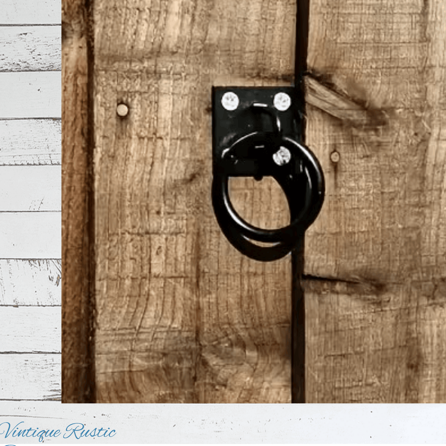 Heavy Duty gate pull / Fastening Anchor Rin 65mm ring Black