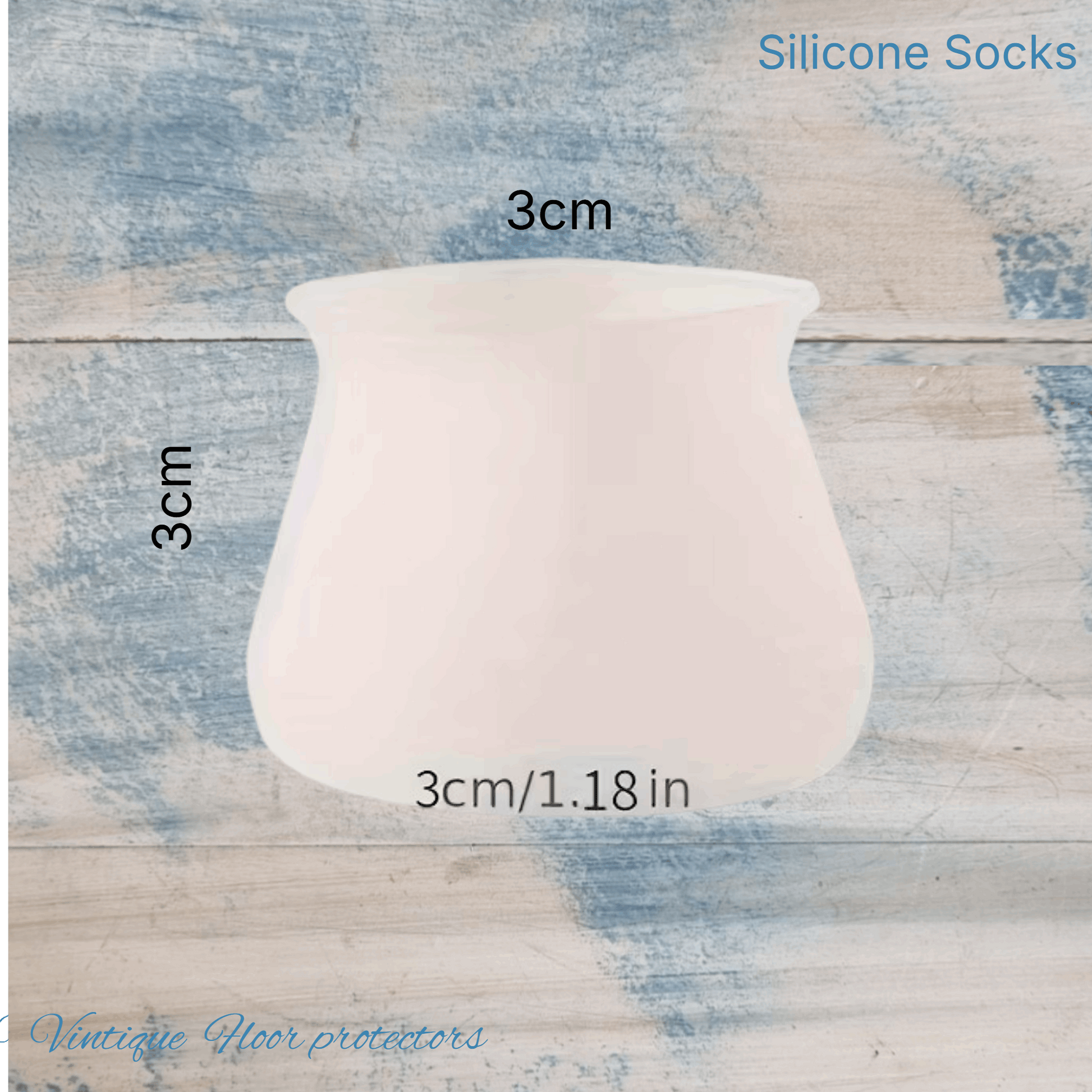 stretchy Silicone Chair socks anti-slip chair leg caps 30mm-White