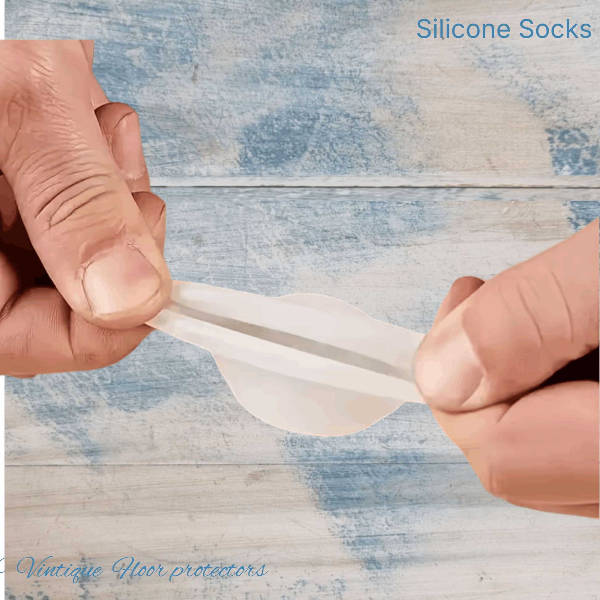 stretchy Silicone Chair socks anti-slip chair leg caps 30mm-White