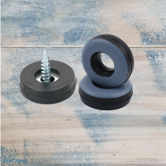 SLIDE-GLIDES 25mm dia Nylon Round Furniture Glides-screw on each