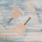 Natural Wood Top Hat furniture cabinet knob 25mm dia