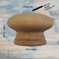 NZ Woodturned Rimu Knob 52mm Dia-unfinished ready for your magic