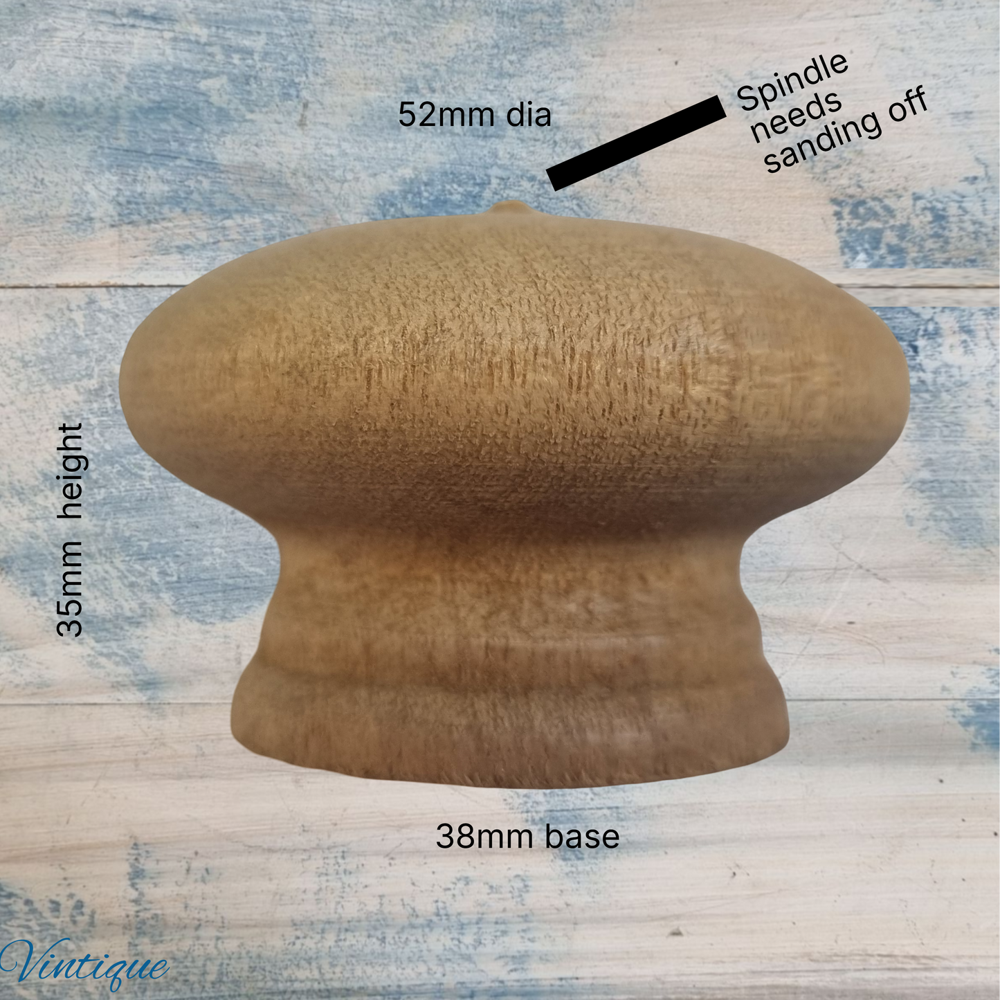 NZ Woodturned Rimu Knob 52mm Dia-unfinished ready for your magic