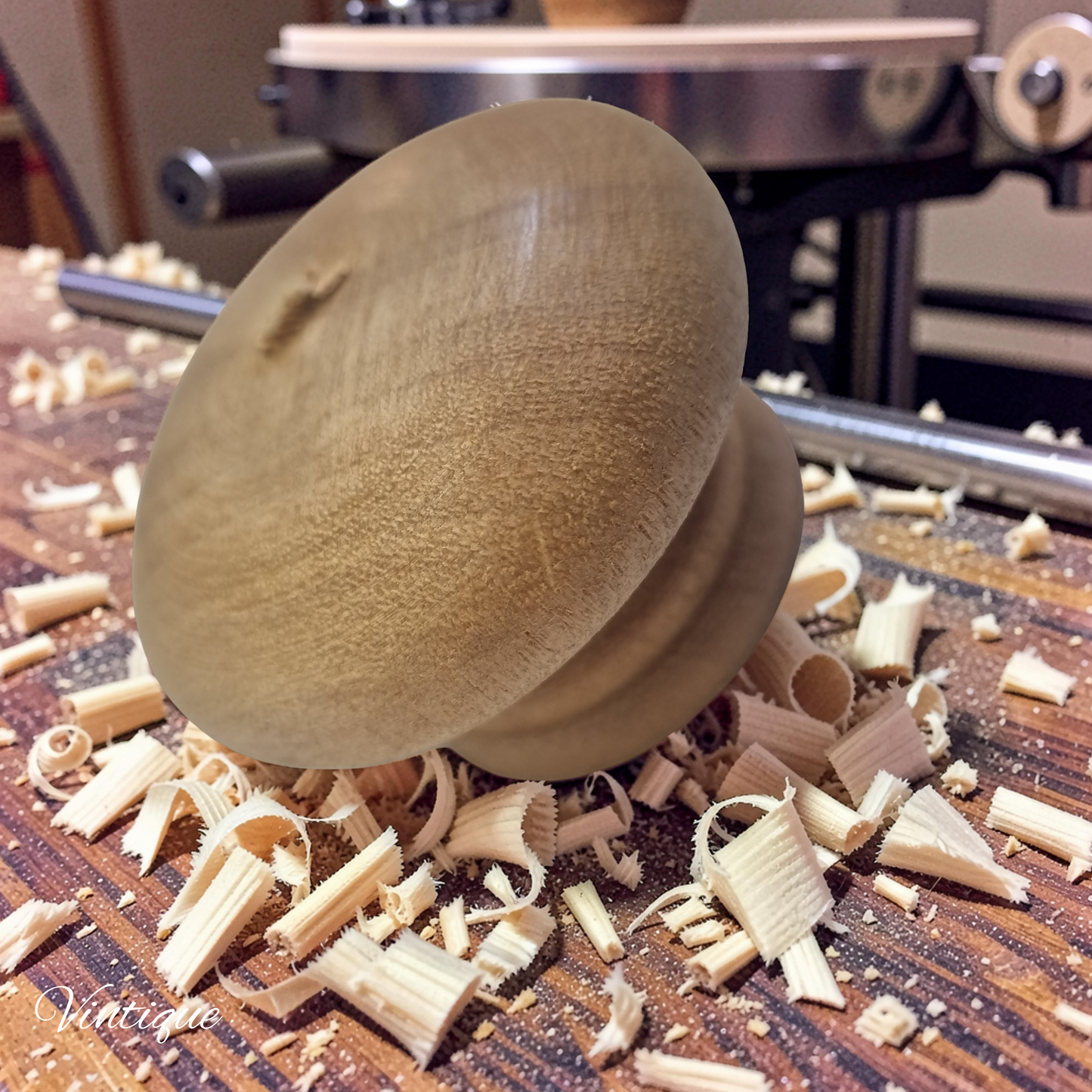 NZ Woodturned Rimu Knob 52mm Dia-unfinished ready for your magic