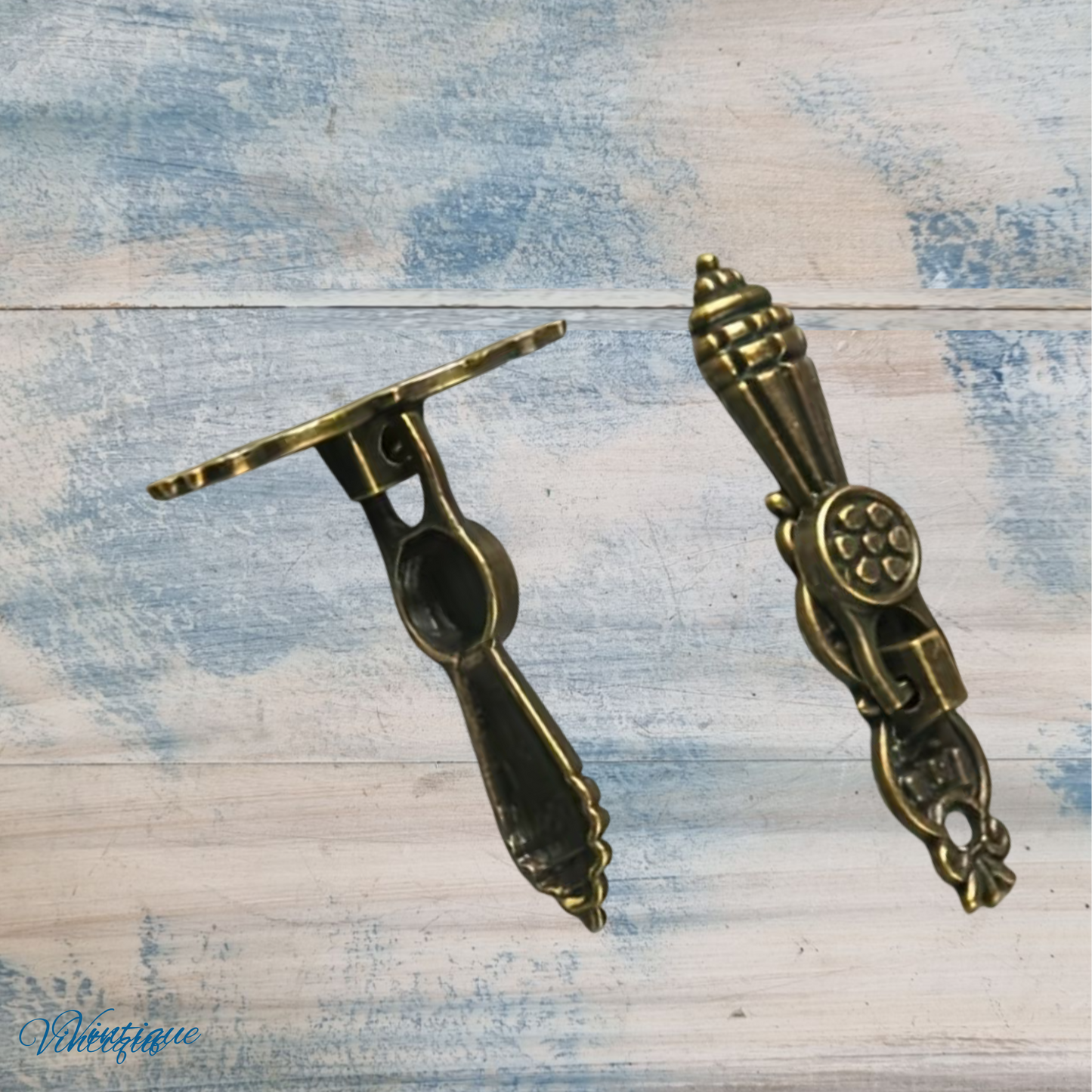 Delicate bronze swing cabinet/ box handle 52mm long