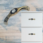 Gold Drawer Handle with Faux Diamond inlay 96mm long