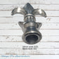 Cast steel Final Fleur de lis 103mm Long-chome finish (pre-loved)