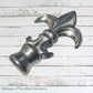 Cast steel Final Fleur de lis 103mm Long-chome finish (pre-loved)