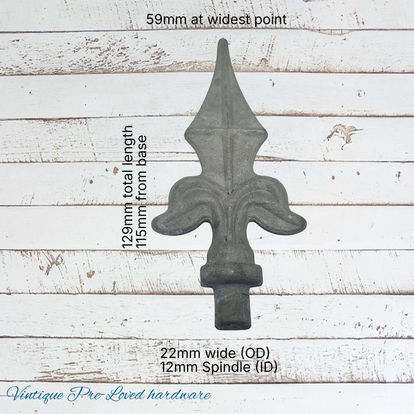 Cast Iron Regal cross 133mm Long-plain finish (pre-loved)