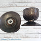 Dimpled Copper finish 1970's retro door knobs (pair) 54mm dia