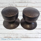 Dimpled Copper finish 1970's retro door knobs (pair) 54mm dia