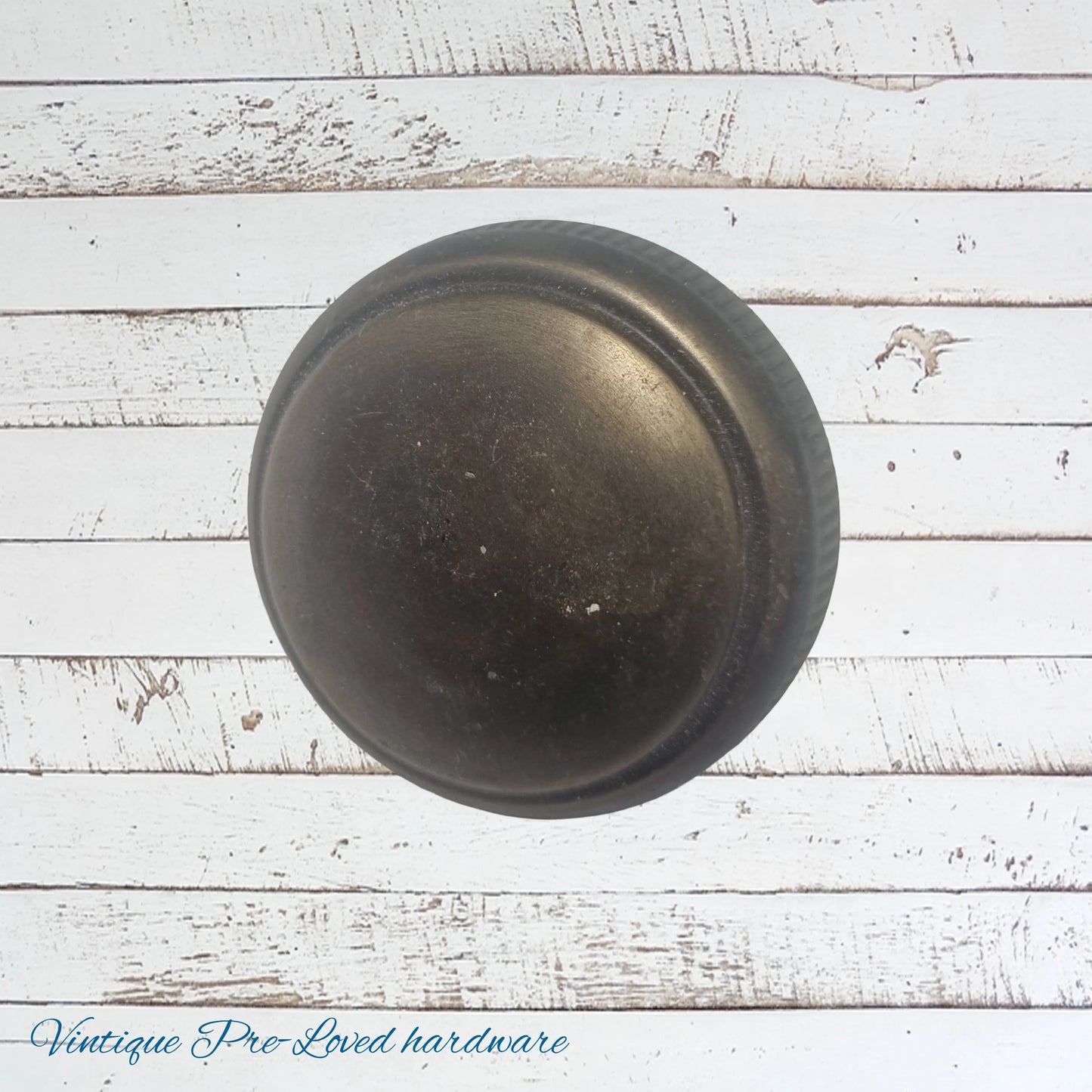 solid brass Door knob ribbed recycled 52mm dia