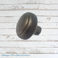 solid brass Door knob ribbed recycled 52mm dia