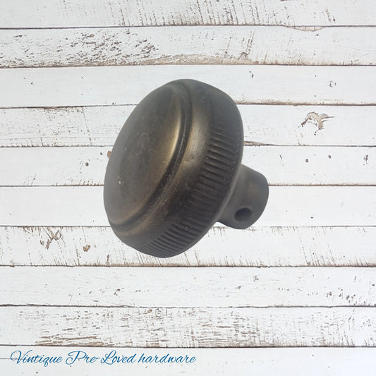 solid brass Door knob rribbed recycled 52mm dia