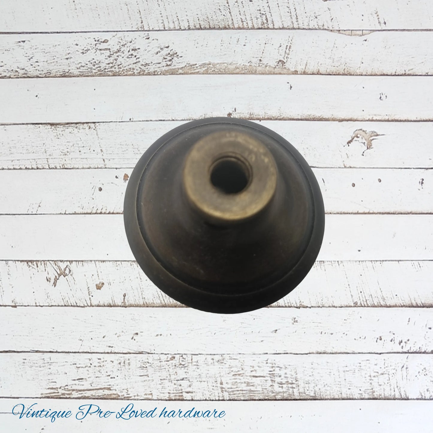 solid brass Door knob ribbed recycled 52mm dia