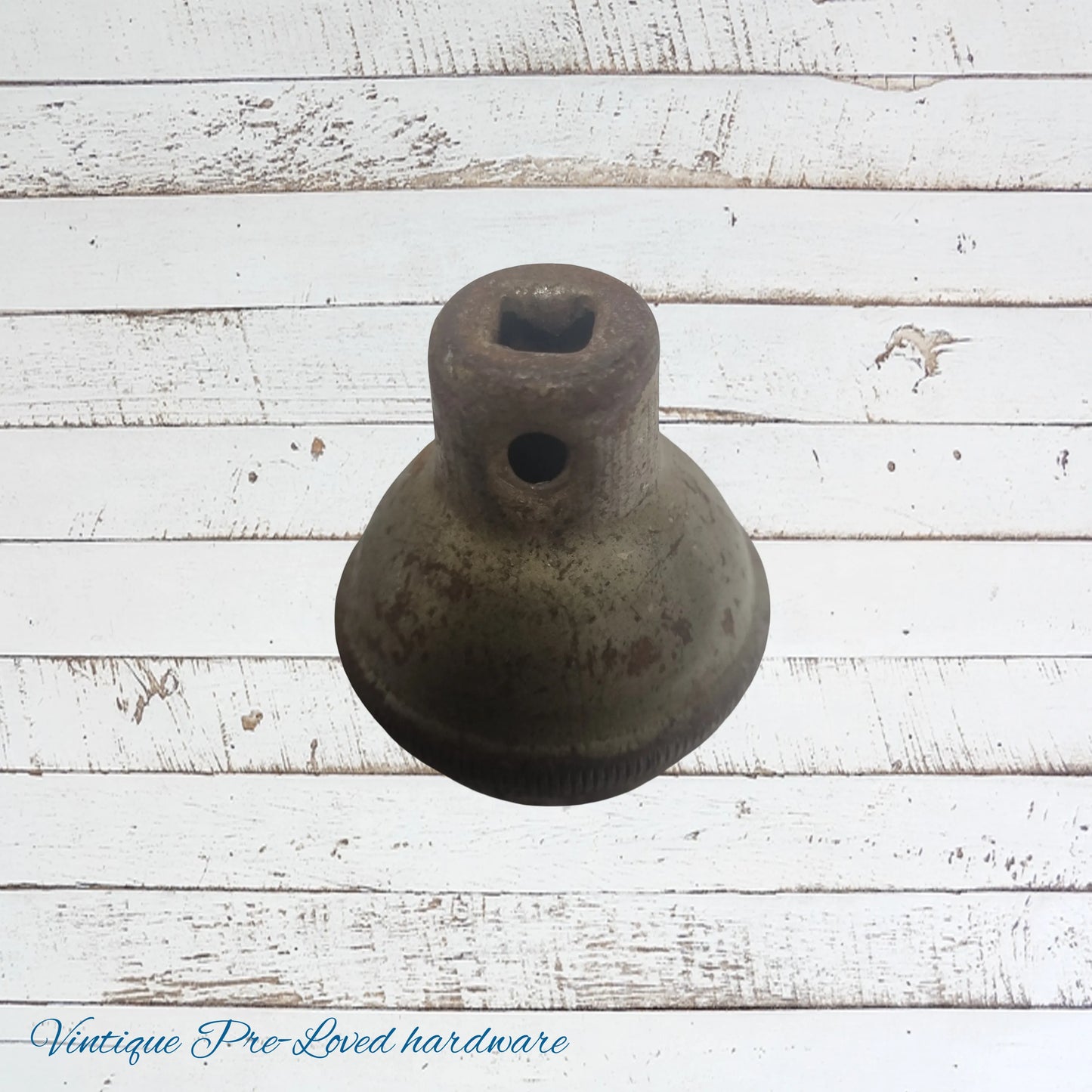 Rusty champagne door knob 46mm - recycled rustic beauty
