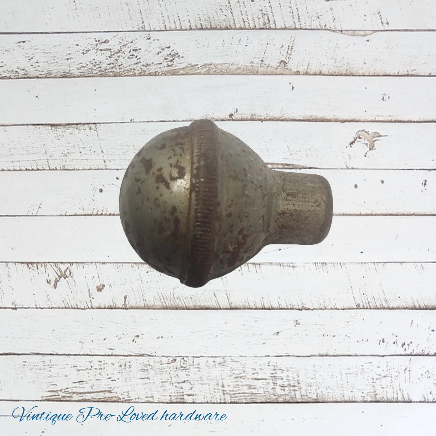 Rusty champagne door knob 46mm - recycled rustic beauty