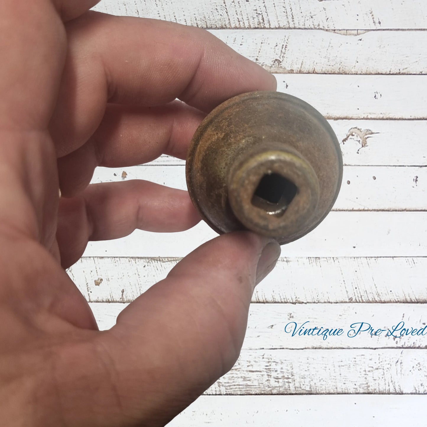 Rusty door knob 46mm - recycled rustic barn look