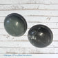 Plastic antique doon knob ribbed Greenish 44mm (pair)