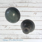 Plastic antique doon knob ribbed Greenish 44mm (pair)