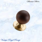 "Milano Moda" Brass & Walnut cabinet / Drawer Knob-25mm Dia-NEW