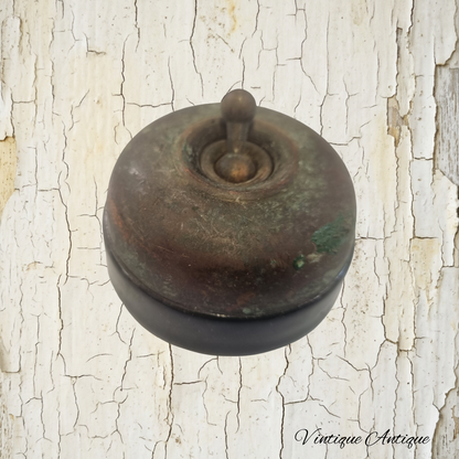 Antique Round steel porcelain Light Switch