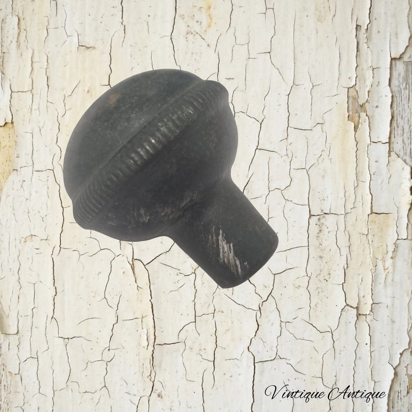 sheet Brass ribbed door knob 48mm dia-ready for a 2nd life