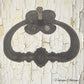 ant gold Retro flower handle 1970,s 88mm x 64mm-recycled gem