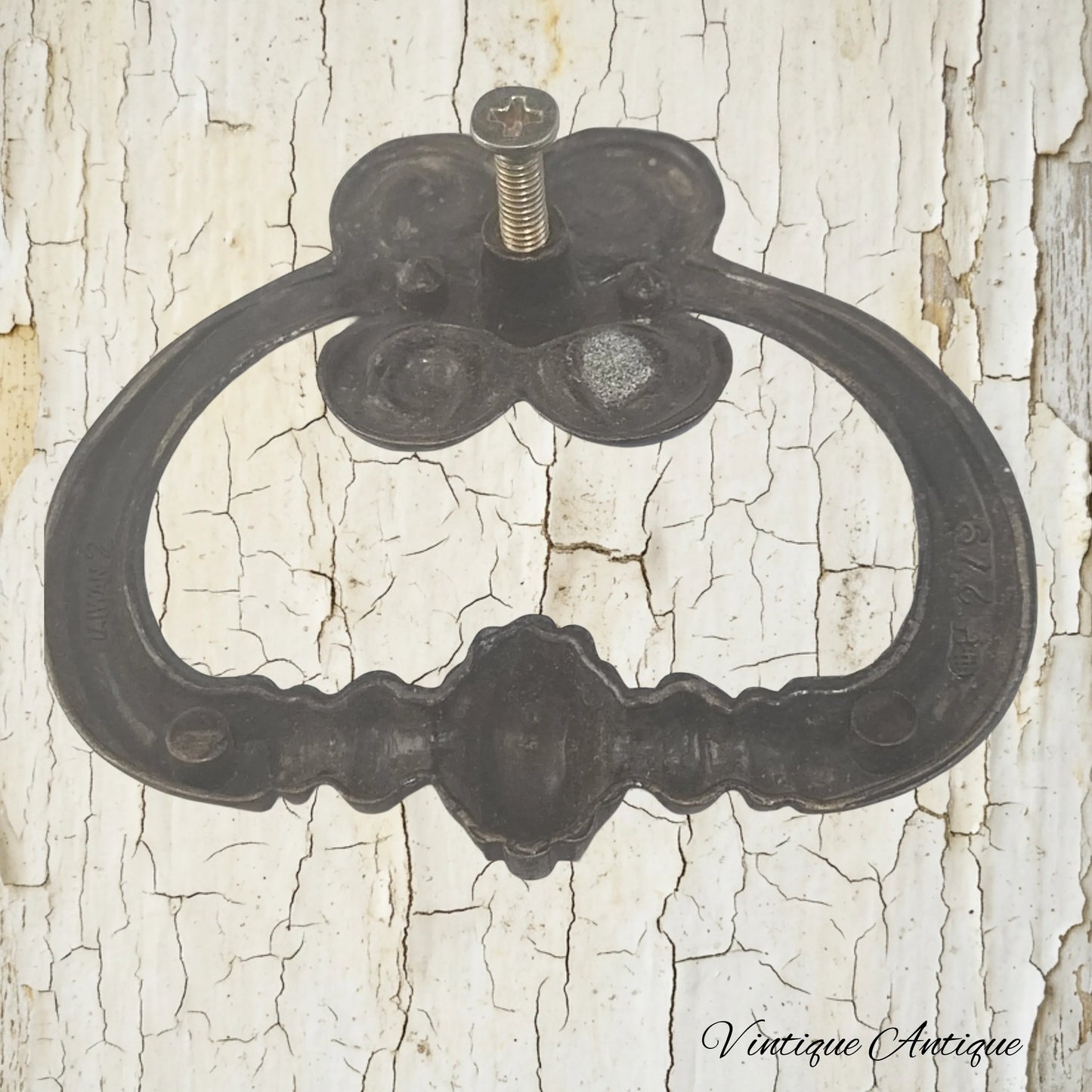 ant gold Retro flower handle 1970,s 88mm x 64mm-recycled gem