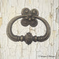 ant gold Retro flower handle 1970,s 88mm x 64mm-recycled gem